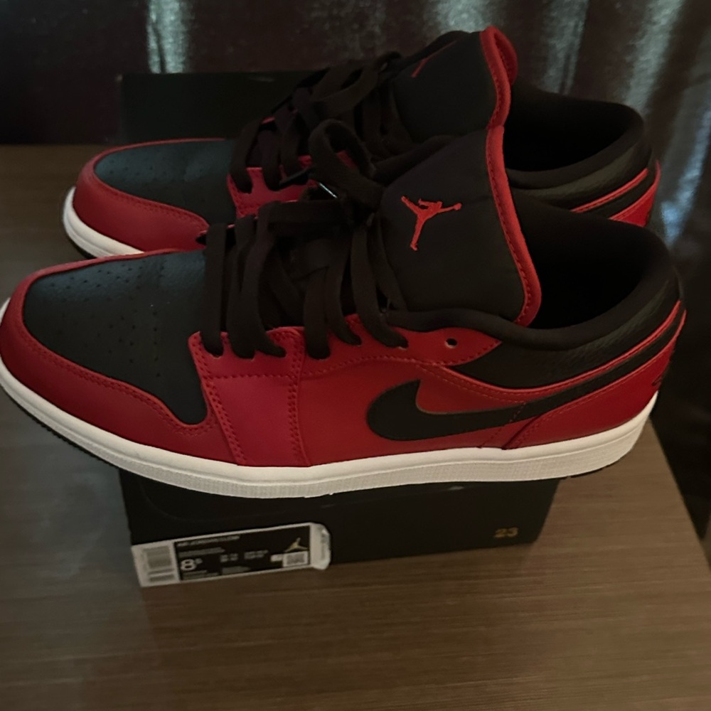 Nike Air Jordan Low Red and Black Sneakers